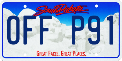 SD license plate 0FFP91