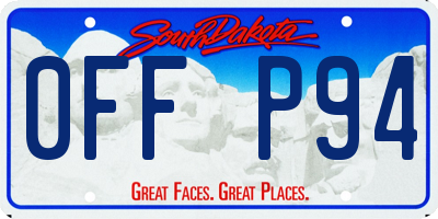 SD license plate 0FFP94