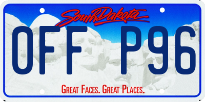 SD license plate 0FFP96