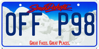 SD license plate 0FFP98