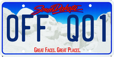 SD license plate 0FFQ01