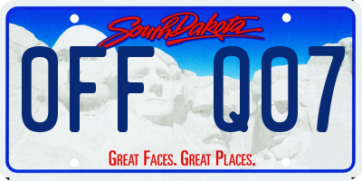 SD license plate 0FFQ07