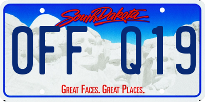 SD license plate 0FFQ19