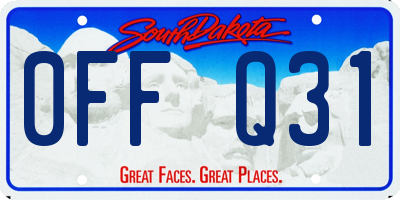 SD license plate 0FFQ31