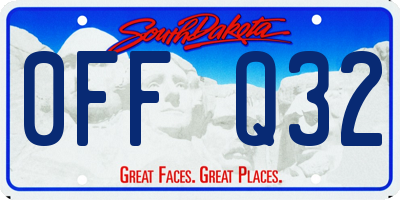 SD license plate 0FFQ32
