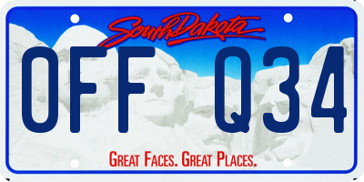SD license plate 0FFQ34
