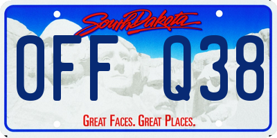 SD license plate 0FFQ38