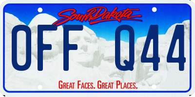SD license plate 0FFQ44