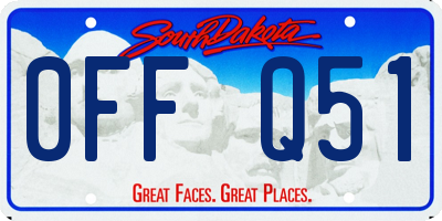 SD license plate 0FFQ51