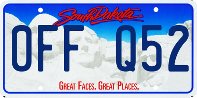 SD license plate 0FFQ52