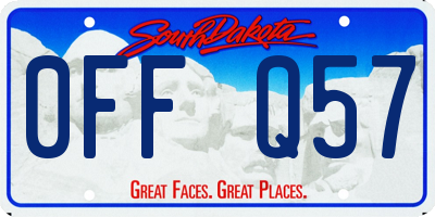 SD license plate 0FFQ57