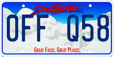 SD license plate 0FFQ58