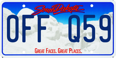 SD license plate 0FFQ59