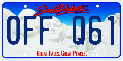 SD license plate 0FFQ61