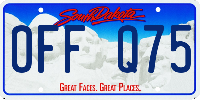 SD license plate 0FFQ75