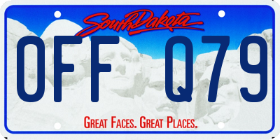 SD license plate 0FFQ79
