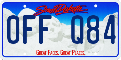 SD license plate 0FFQ84