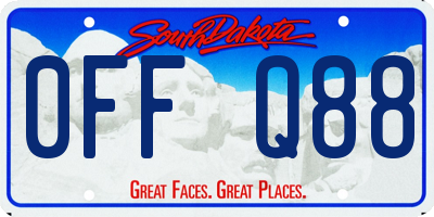 SD license plate 0FFQ88