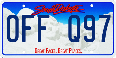 SD license plate 0FFQ97