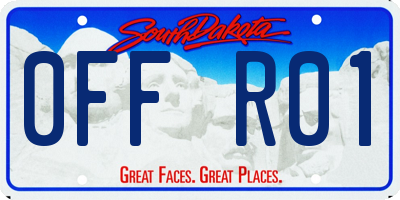 SD license plate 0FFR01