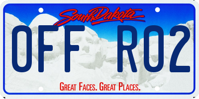 SD license plate 0FFR02