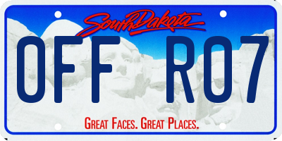 SD license plate 0FFR07