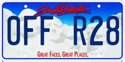 SD license plate 0FFR28