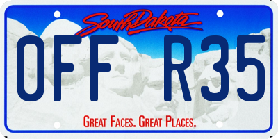 SD license plate 0FFR35