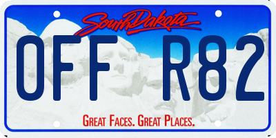 SD license plate 0FFR82