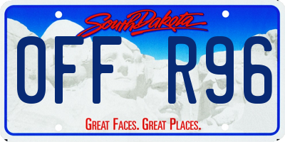 SD license plate 0FFR96
