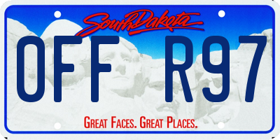 SD license plate 0FFR97