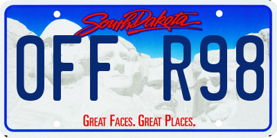 SD license plate 0FFR98