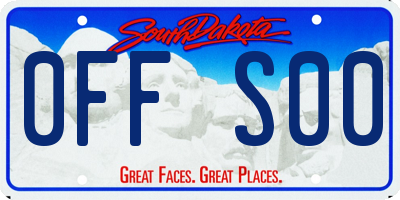 SD license plate 0FFS00