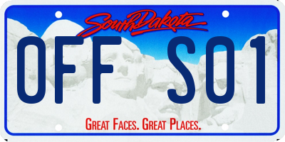 SD license plate 0FFS01