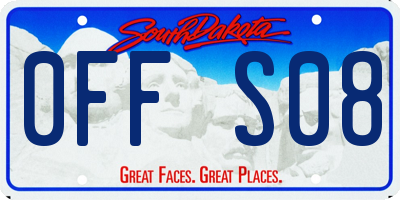SD license plate 0FFS08