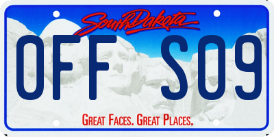 SD license plate 0FFS09