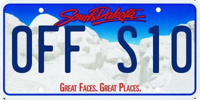 SD license plate 0FFS10