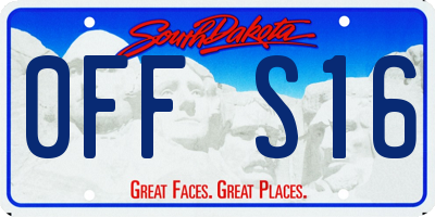 SD license plate 0FFS16