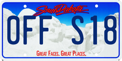 SD license plate 0FFS18
