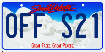 SD license plate 0FFS21