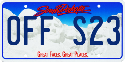SD license plate 0FFS23