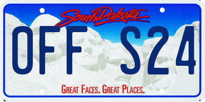 SD license plate 0FFS24
