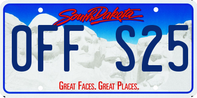 SD license plate 0FFS25