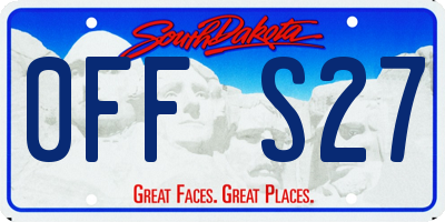 SD license plate 0FFS27