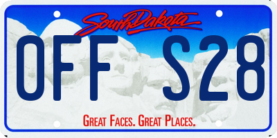 SD license plate 0FFS28
