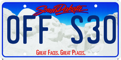 SD license plate 0FFS30