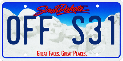 SD license plate 0FFS31
