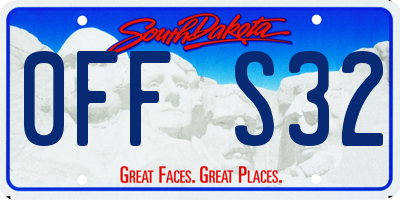 SD license plate 0FFS32