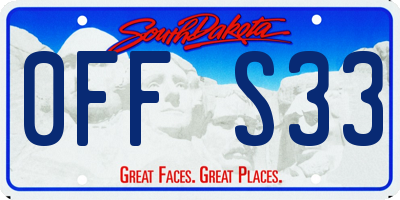 SD license plate 0FFS33