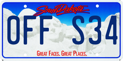 SD license plate 0FFS34